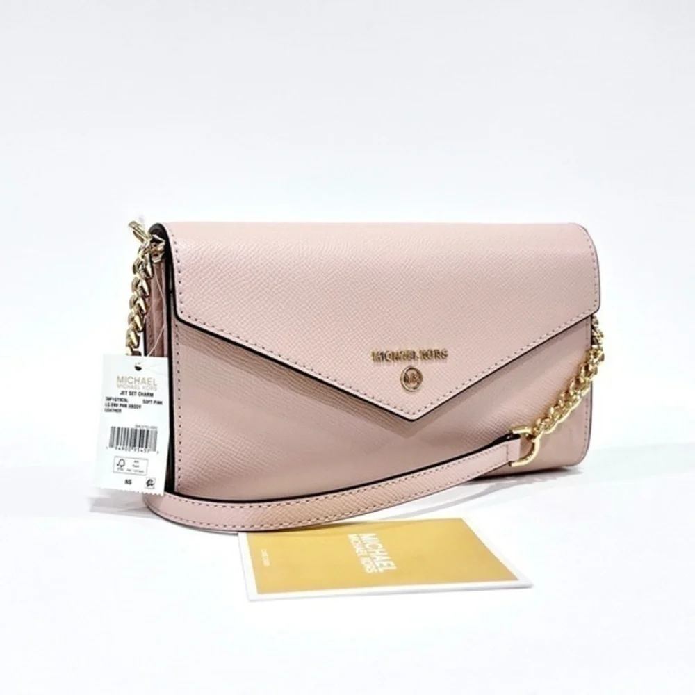 NEW Michael Kors Jet Set Charm Large Envelope Phone Crossbody Wallet Bag